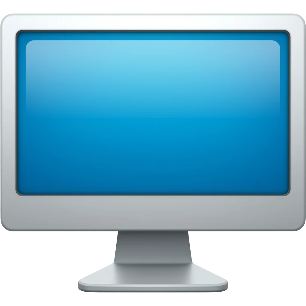 The screen on the monitor should look blue. emoji