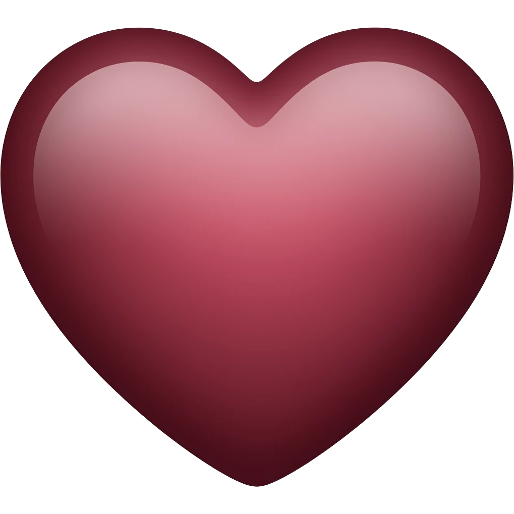 Бордовое сердце emoji