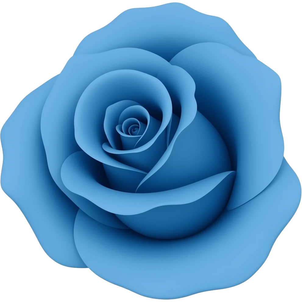 Mavi gül emoji