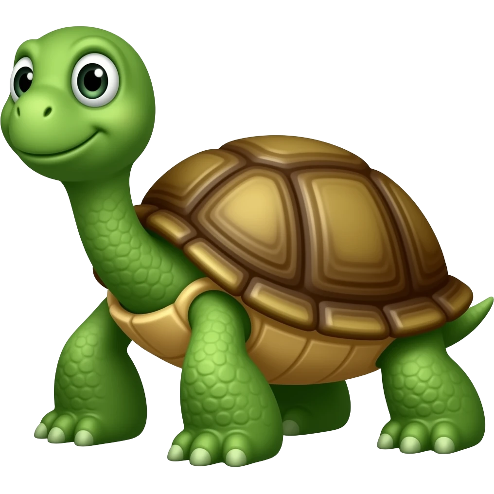 turtle driving black 1955 chevy 3/4 view emoji