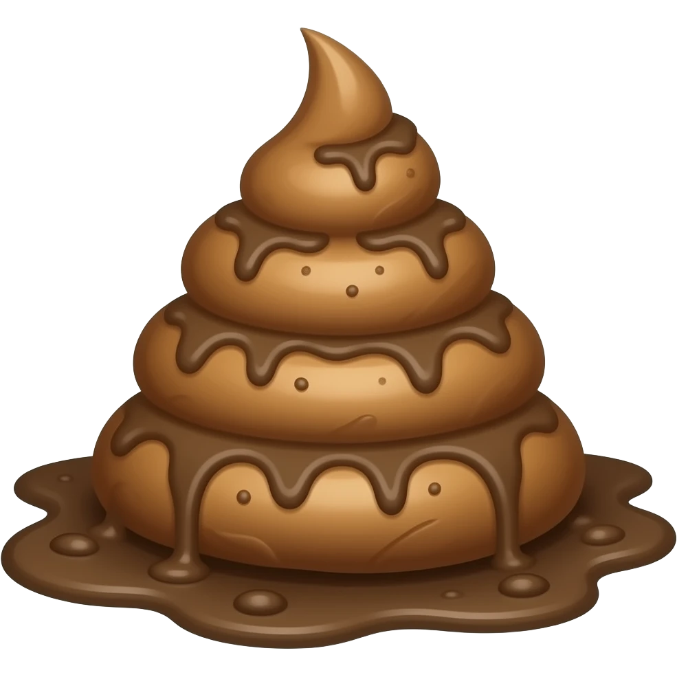 Poop insode poop inside poop inside mud emoji
