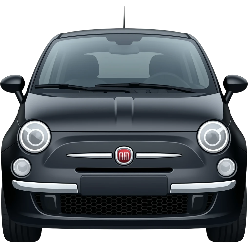 Fiat500 schwarz emoji