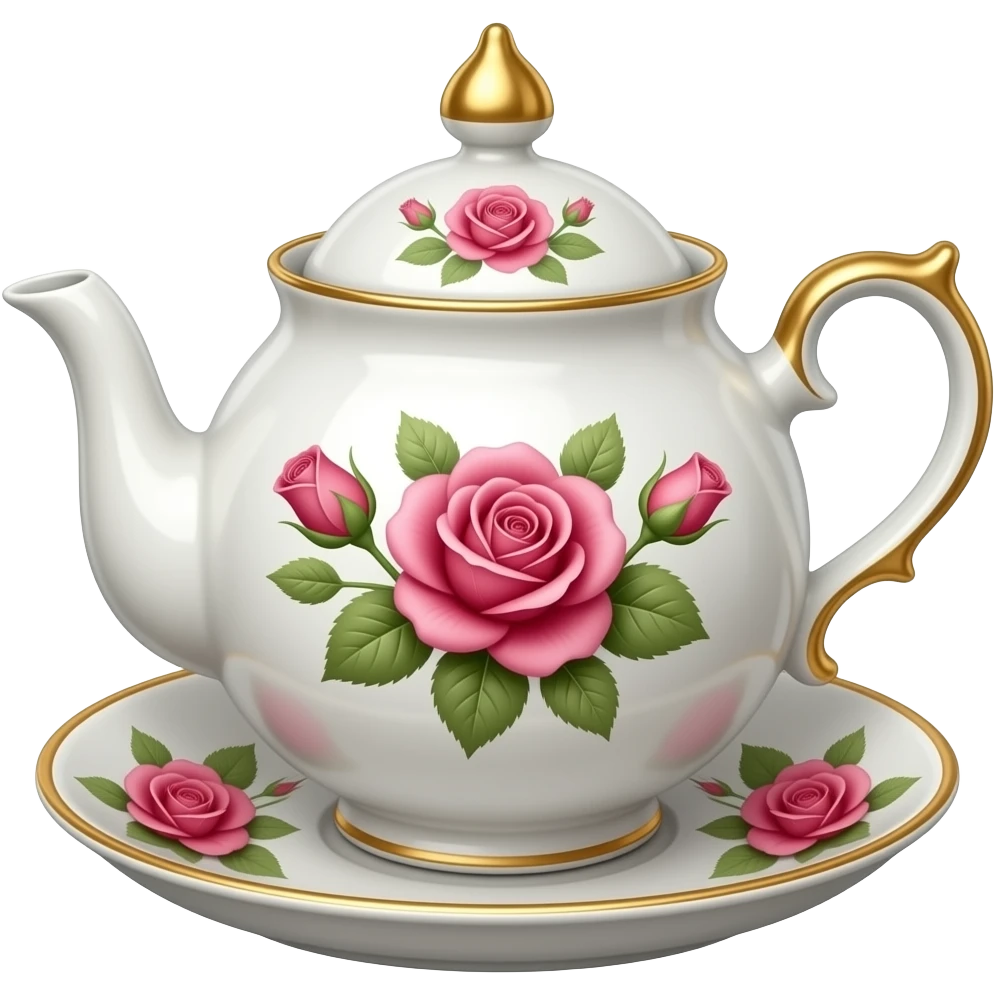 Realistic authentic 1920's Fine china tea set named "English rose' emoji