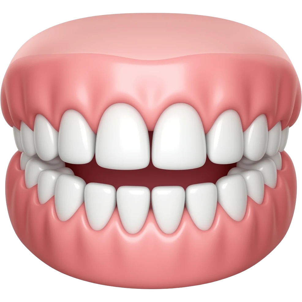 Grinning teeth emoji