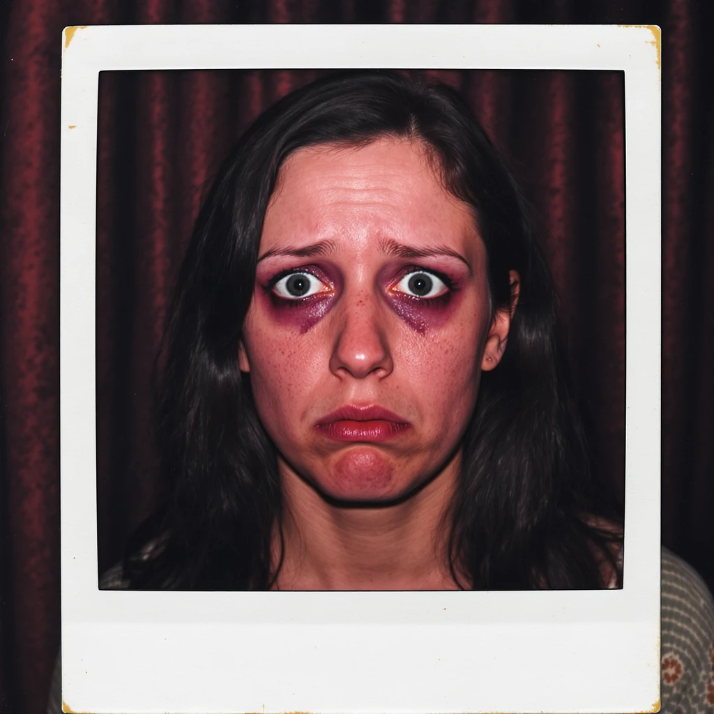 sad face, photobooth style emoji