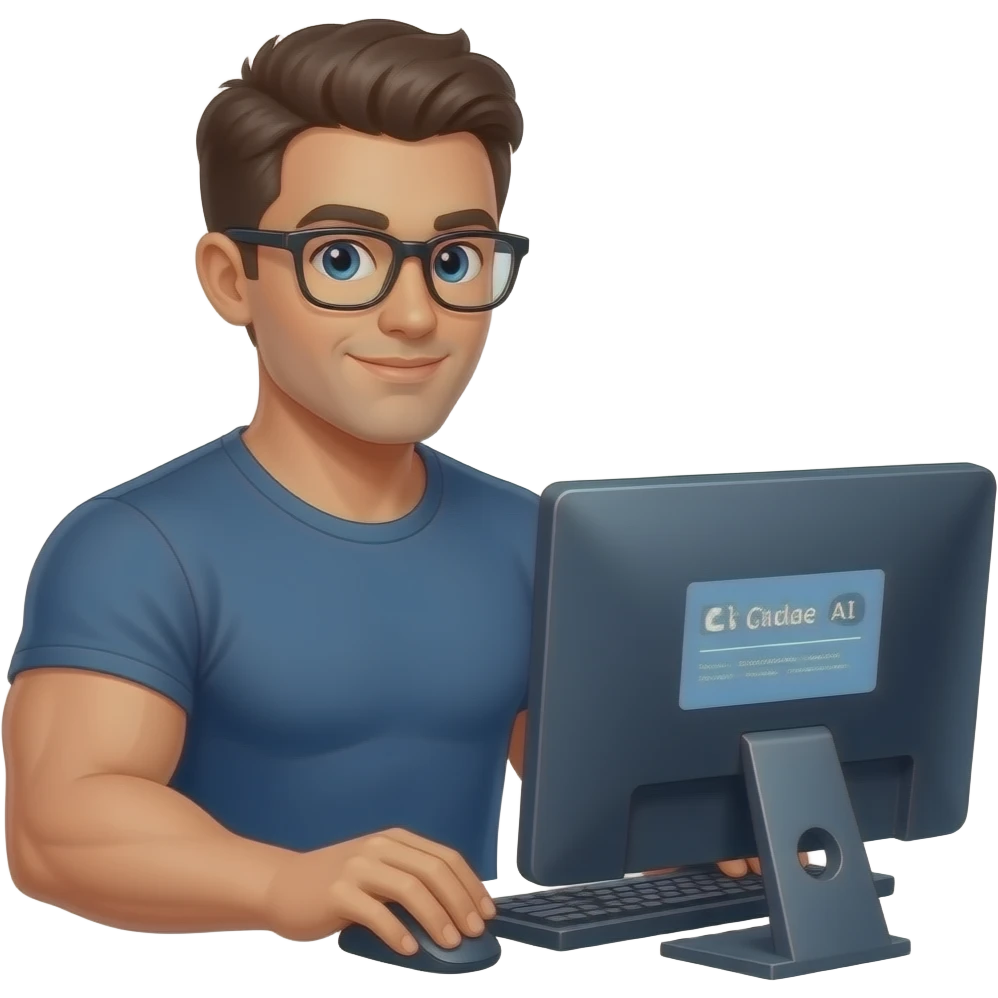 claude ai muscle computer glasses emoji