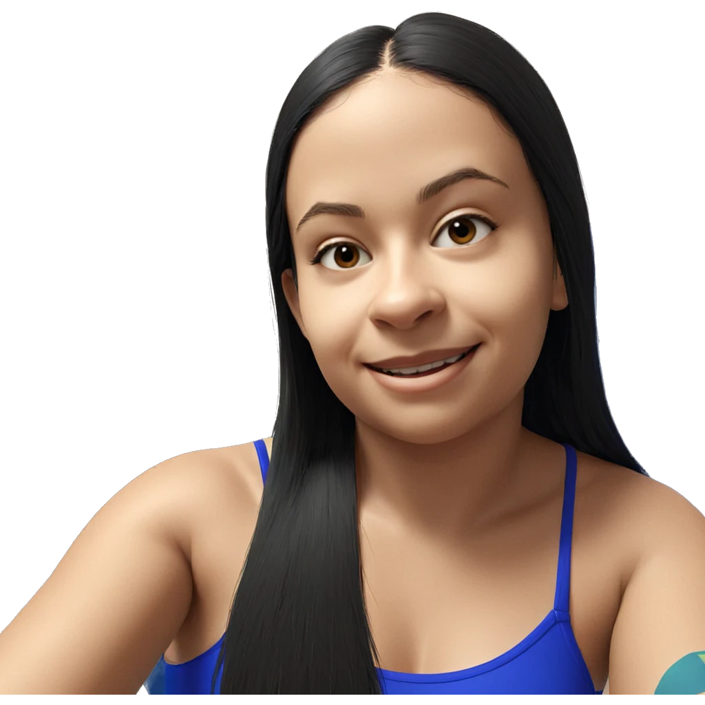 smiling girl in swimsuit emoji