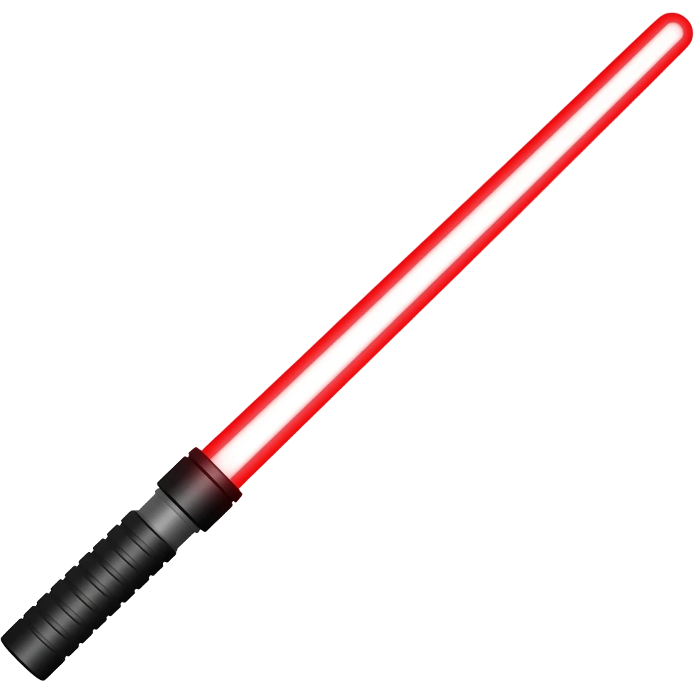 hazme un sable láser rojo de los de star wars emoji