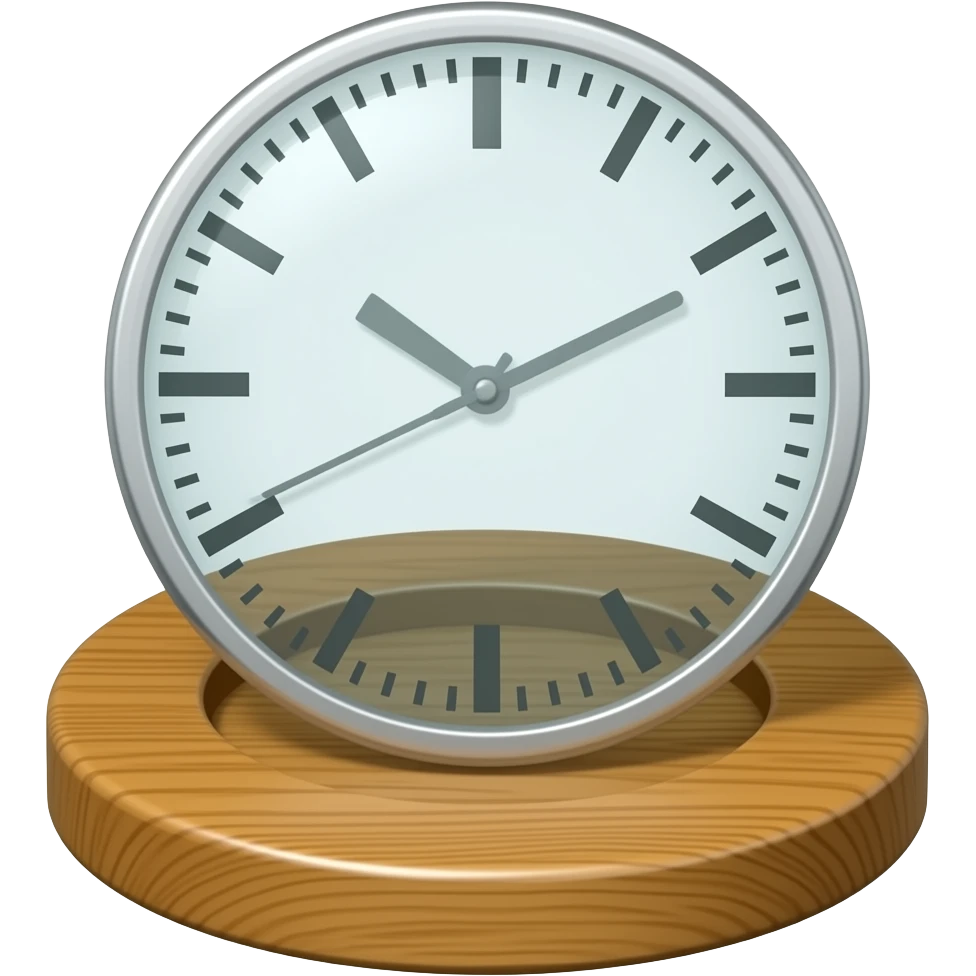 simple glass clock emoji