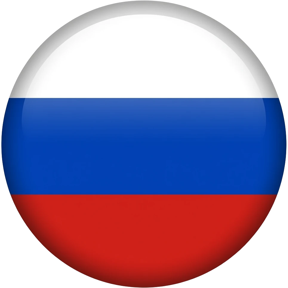 The flag of Russia  is roundno shadows flat emoji