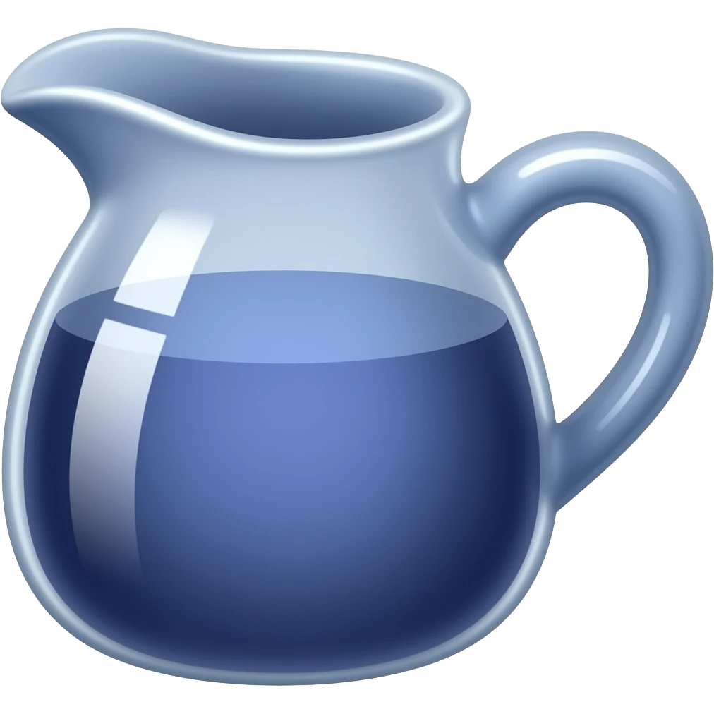 Blue honey pot with glossy blueberry syrup emoji