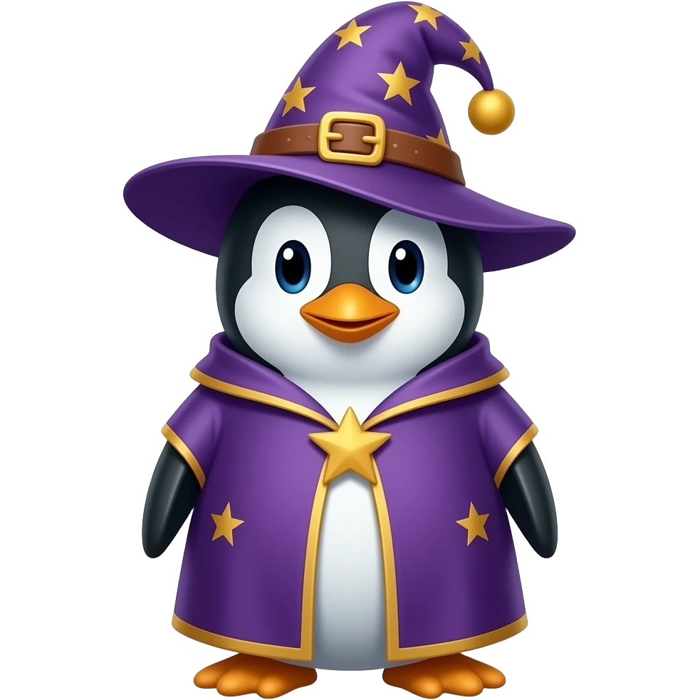 Penguin Wizard emoji