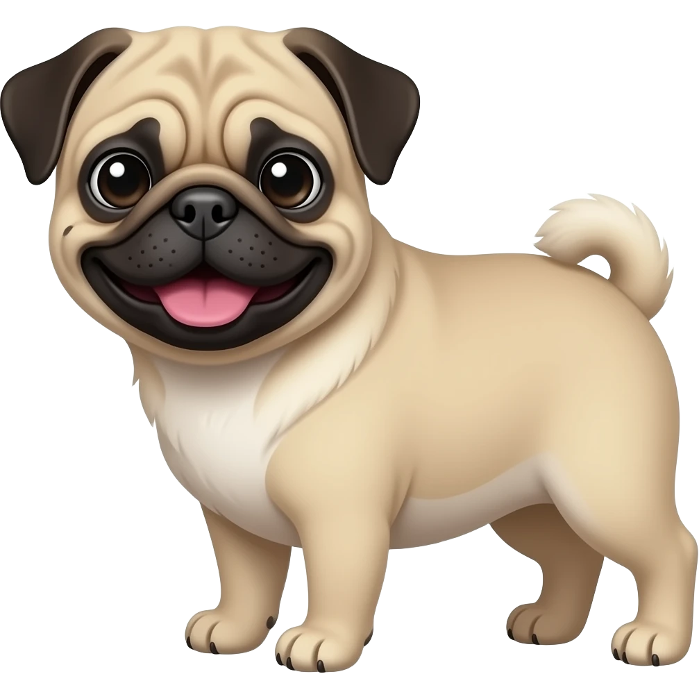 pug happy emoji