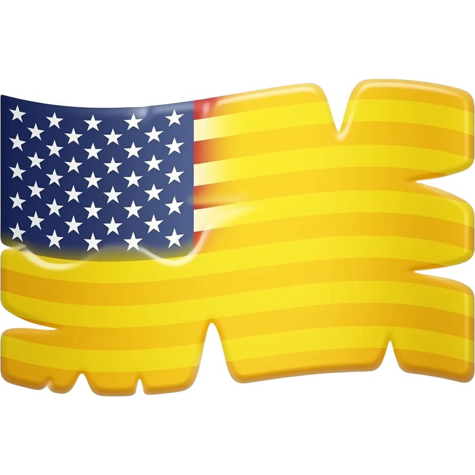 flag of usa but its covered in egg yolks so its just a yellow flag and it has 73 stars emoji