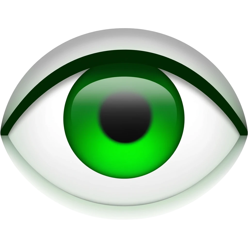 Emoji de ojo verde asi 👁️pero verde emoji