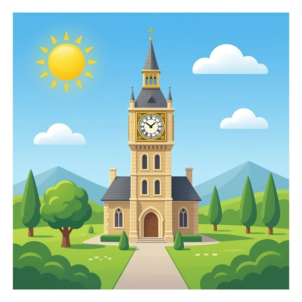 clock tower landscape emoji
