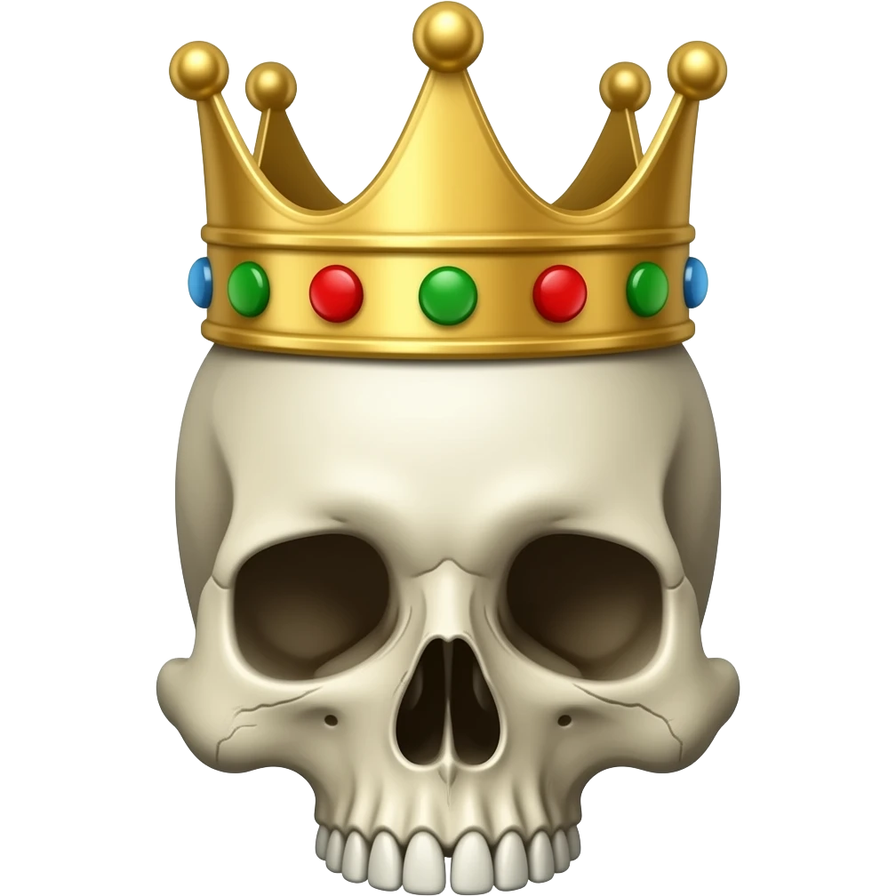 Skull king crown emoji