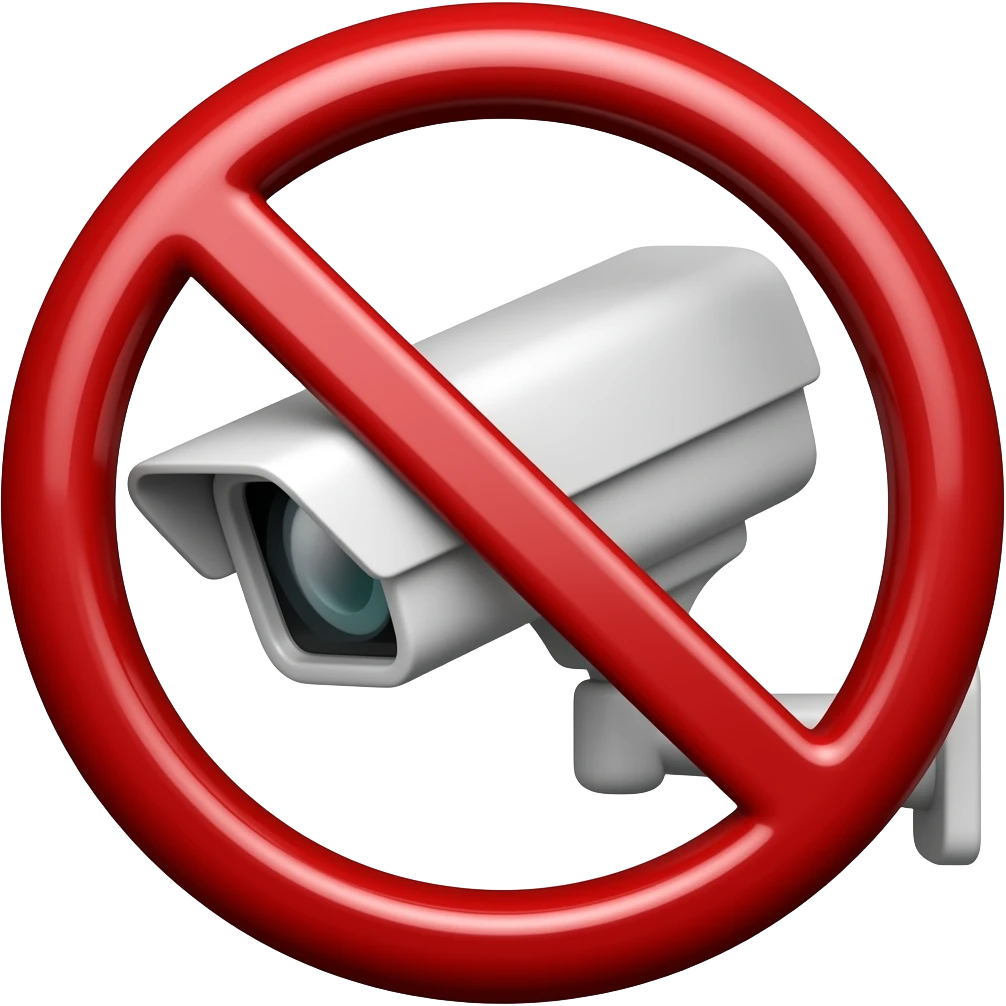 Surveillance Camera ferbidden emoji