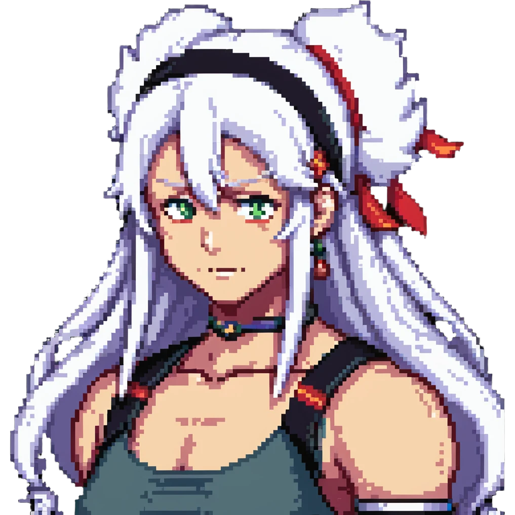 Tengen Uzui with a smirk, Sound Hashira from Demon Slayer, white hair, headband, muscular emoji