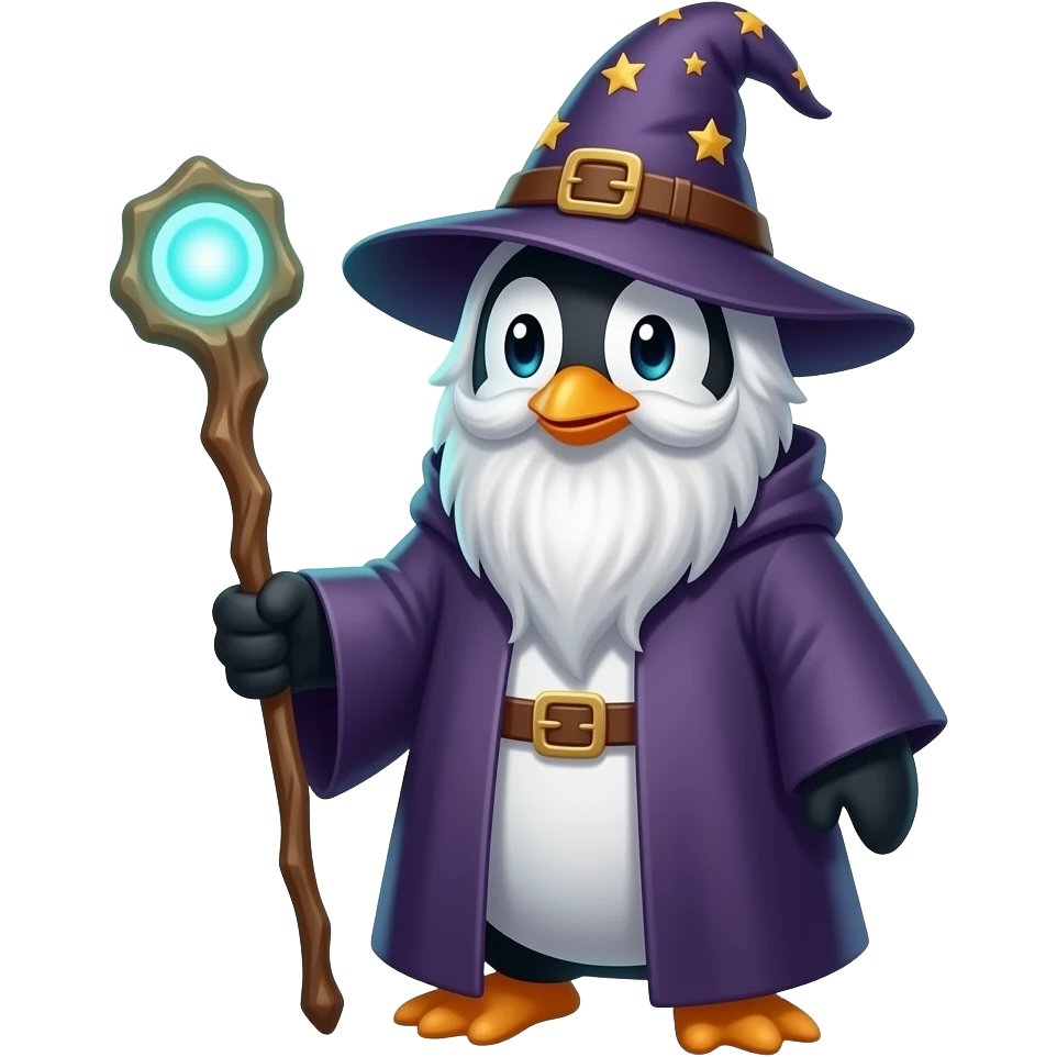 Penguin Wizard emoji