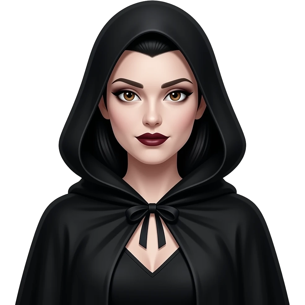Turn her into a vampire with and a cloak emoji