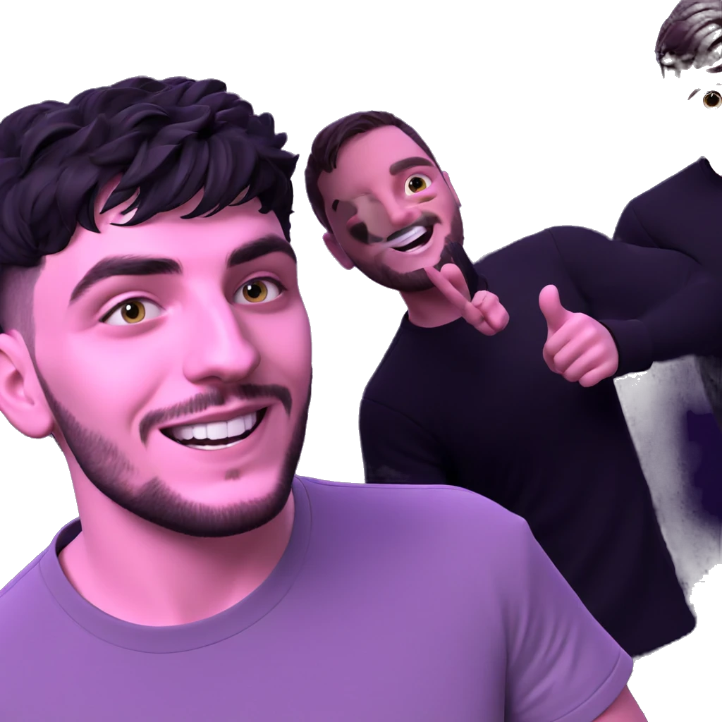 smiling boys in black shirts emoji