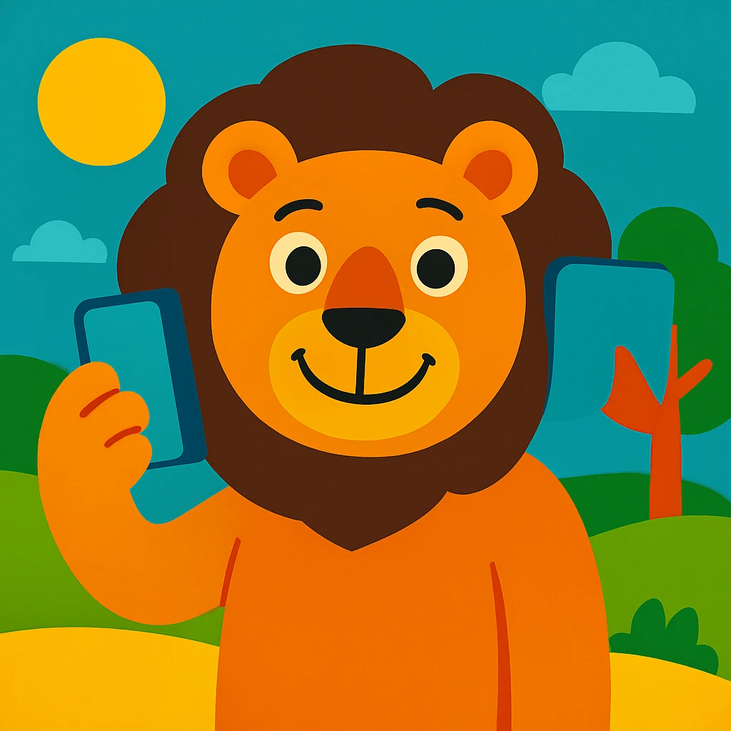 Selfie lion emoji