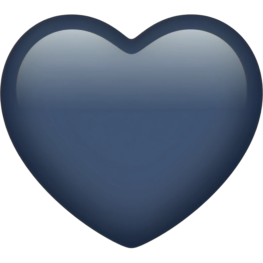 dark navy blue heart that matches like a normal emoji heart on an apple phone emoji
