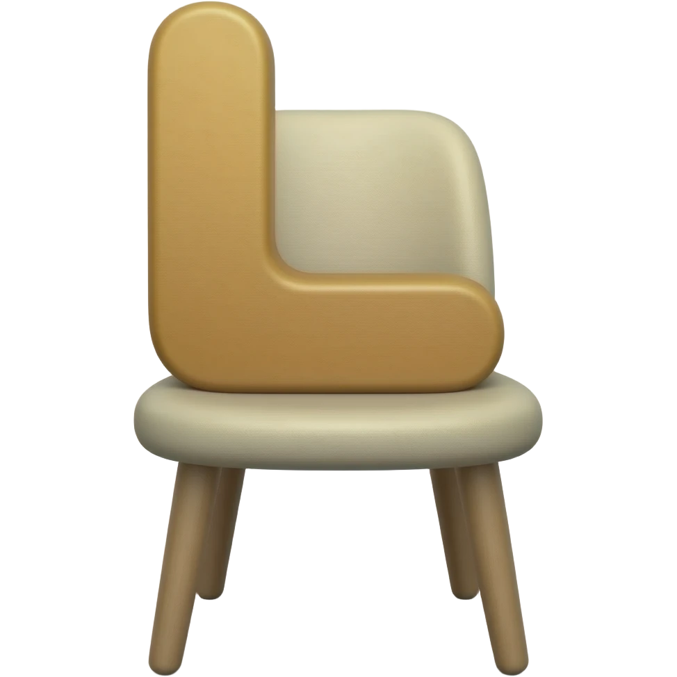 The letter L but its got legs like a chair emoji