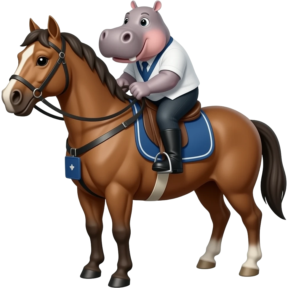 Hippo betting on horses emoji