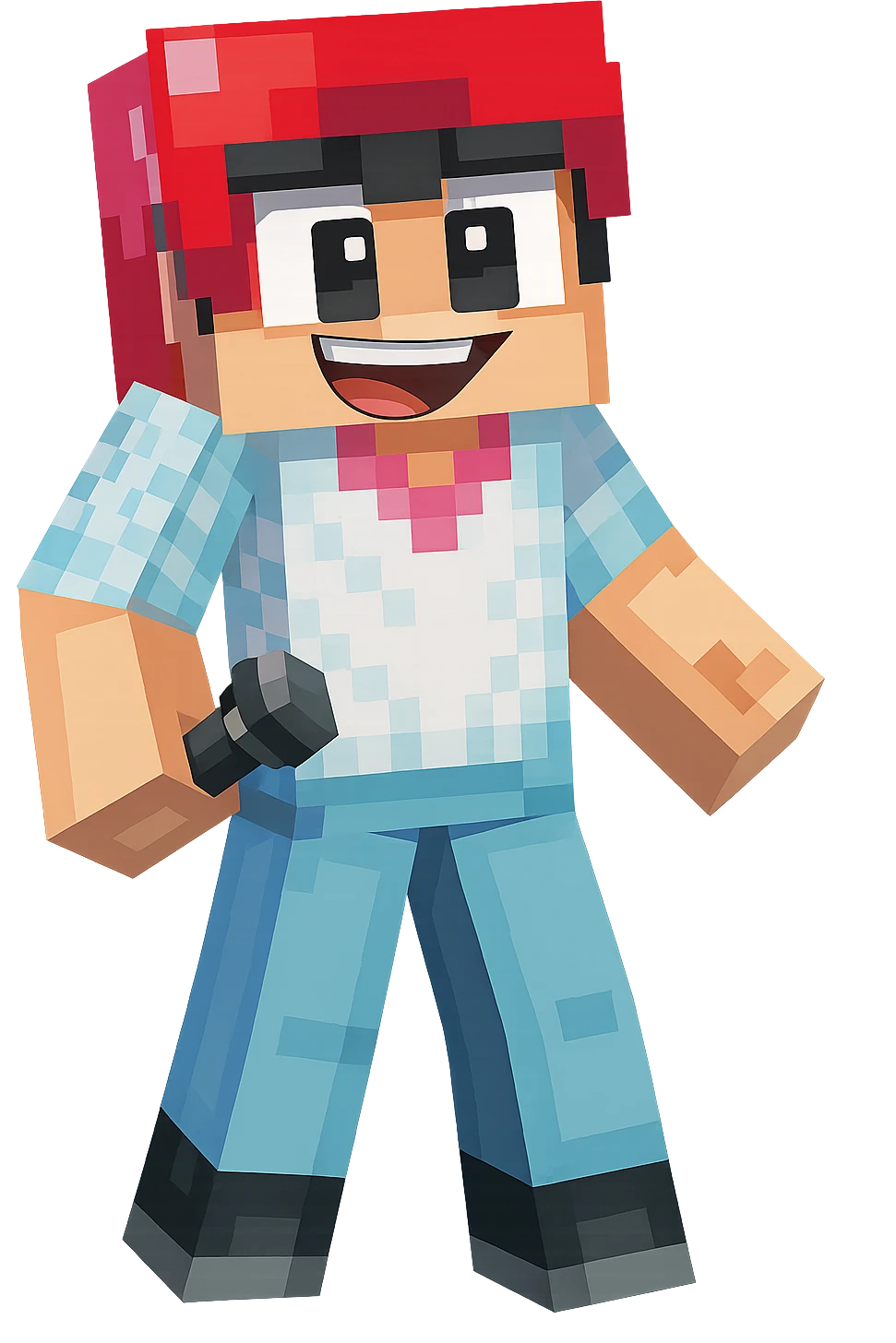 Extract every character from the picture. So i need total 5 images of the character including the clothes and accessories they are wearing, and place on a transparent background. Keep the original style and appearance exactly the same. and separately give me the each character picture

 emoji