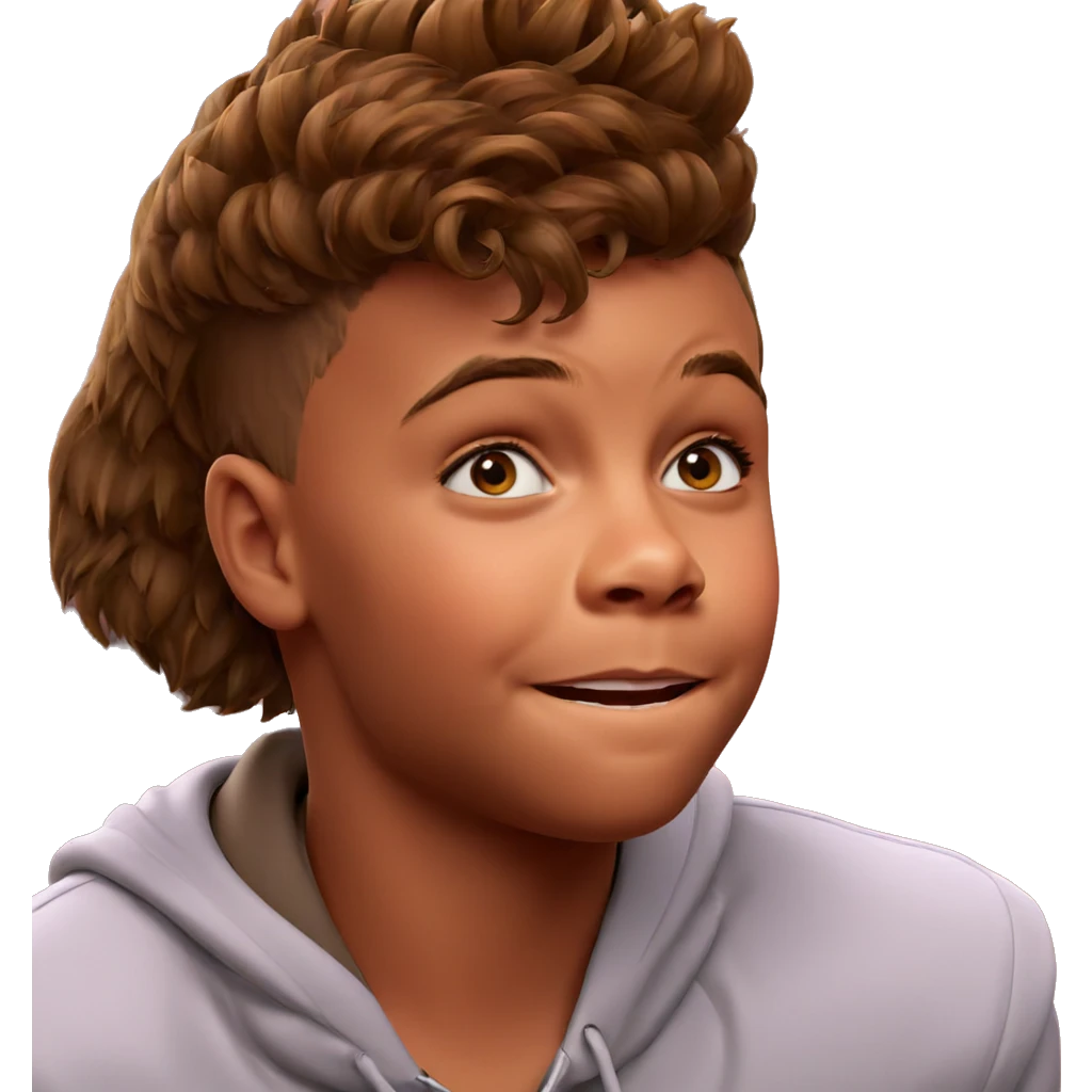 brown haired boy portrait emoji