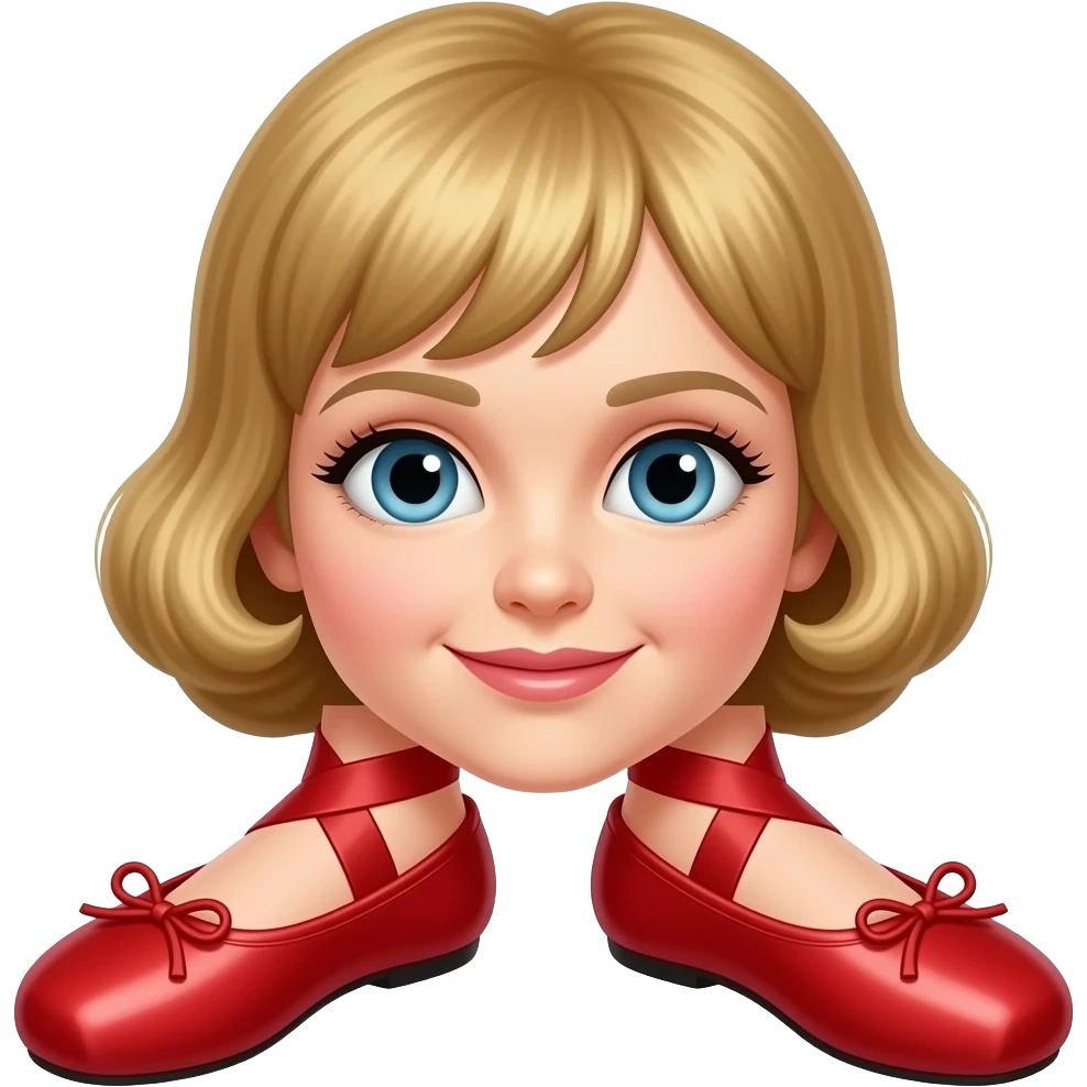 Dorothy on red pointe shoes emoji
