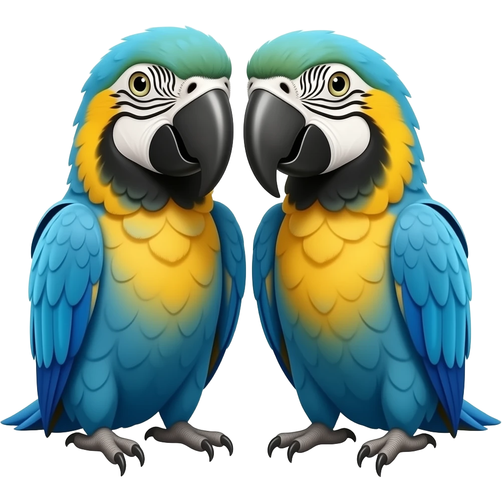 Emoji arara azul casal emoji