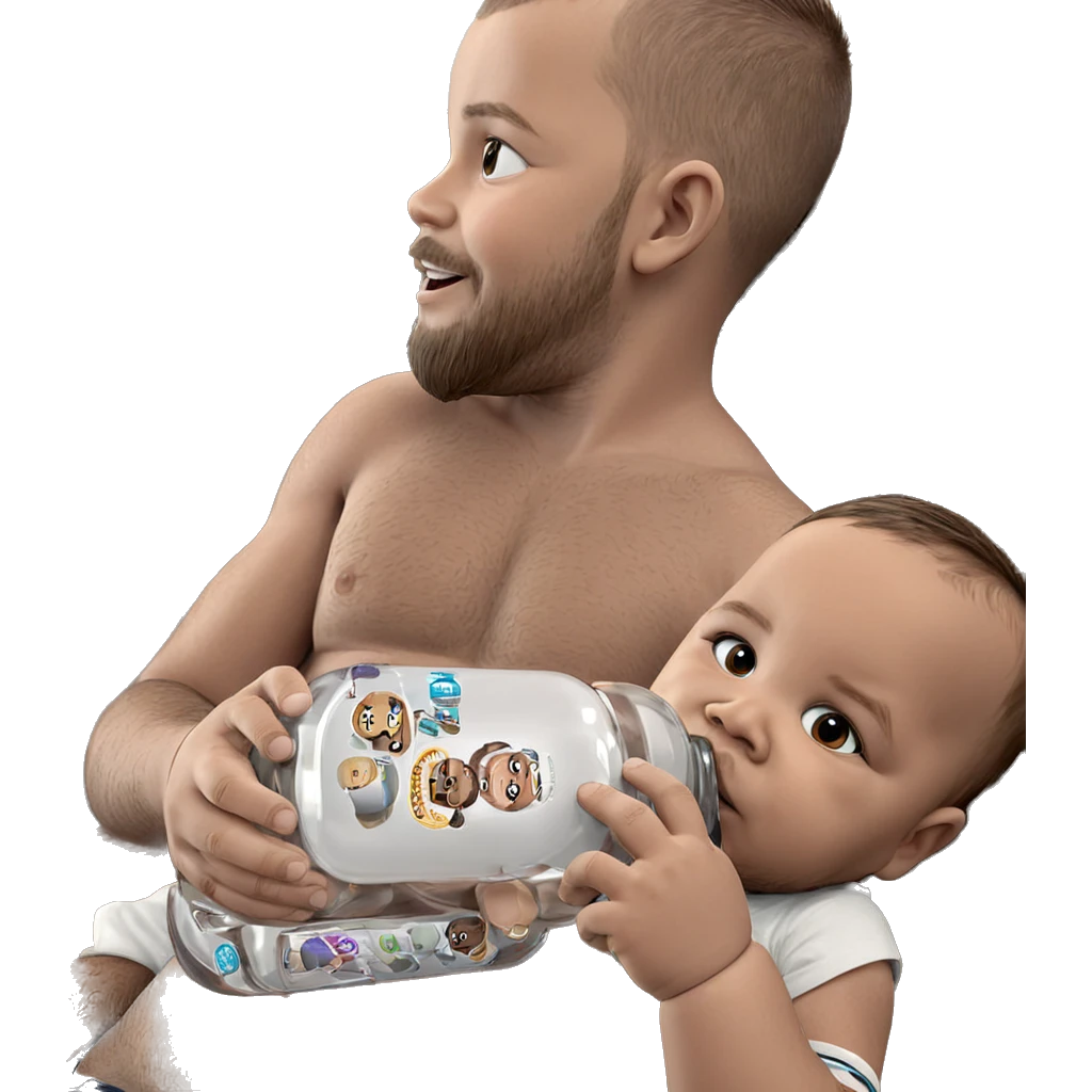 boys with beards and bottles emoji