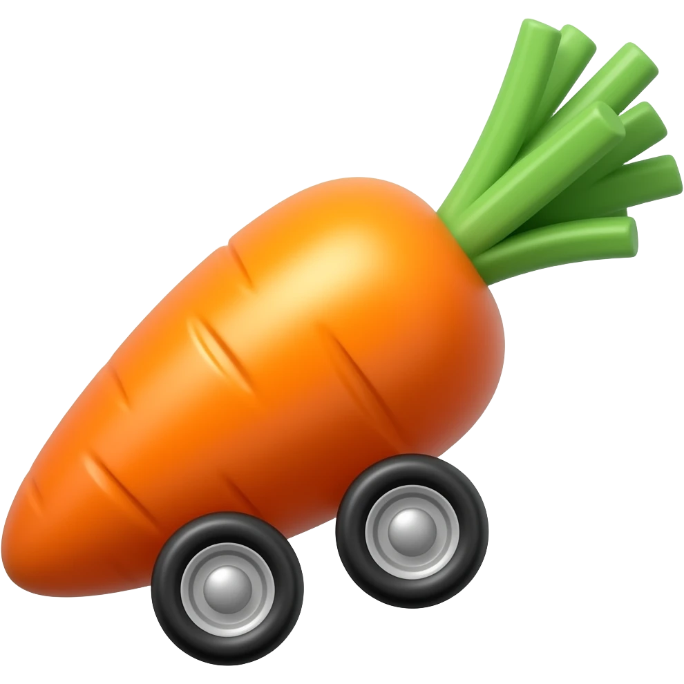 carrot on wheels emoji