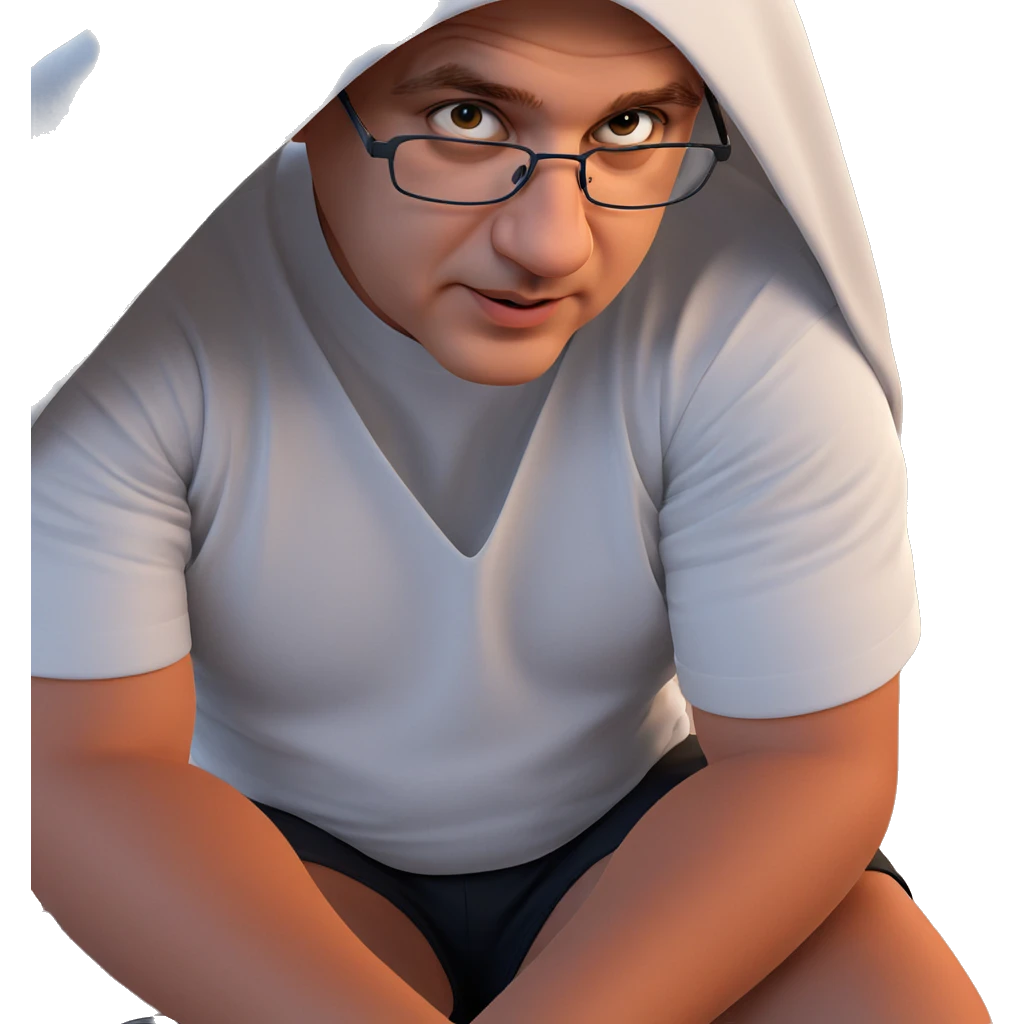 boy in white shirt sitting emoji