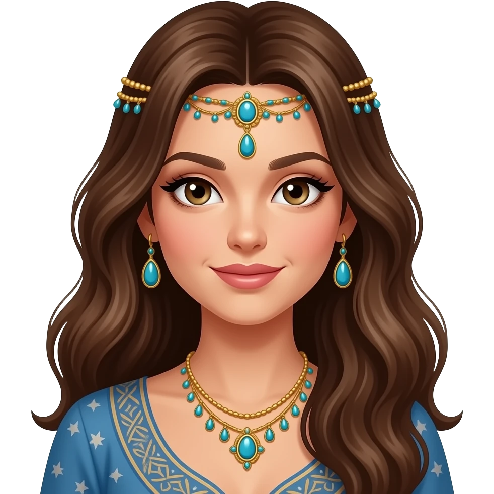 Pretty beautiful animesque style anime gorgeous aesthetic lady with many details and accessories emoji