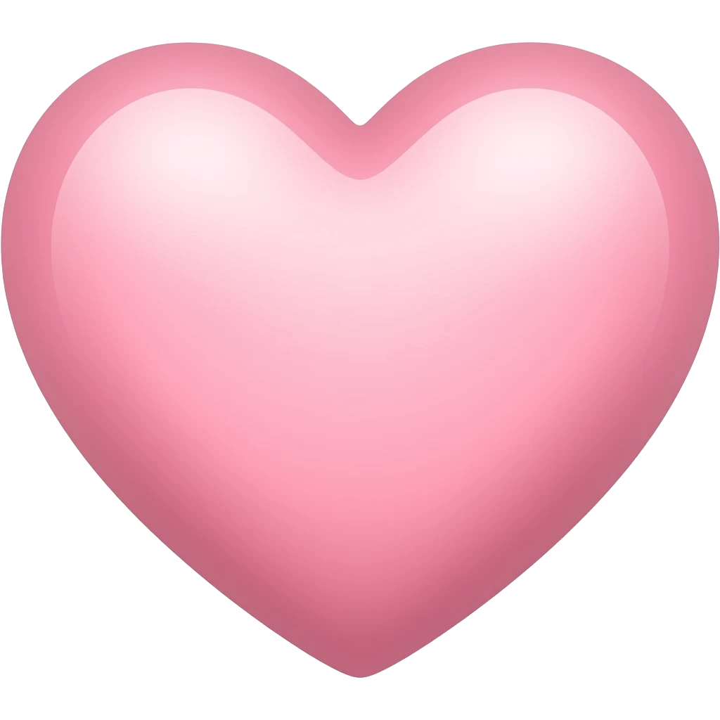 Light pink heart emoji