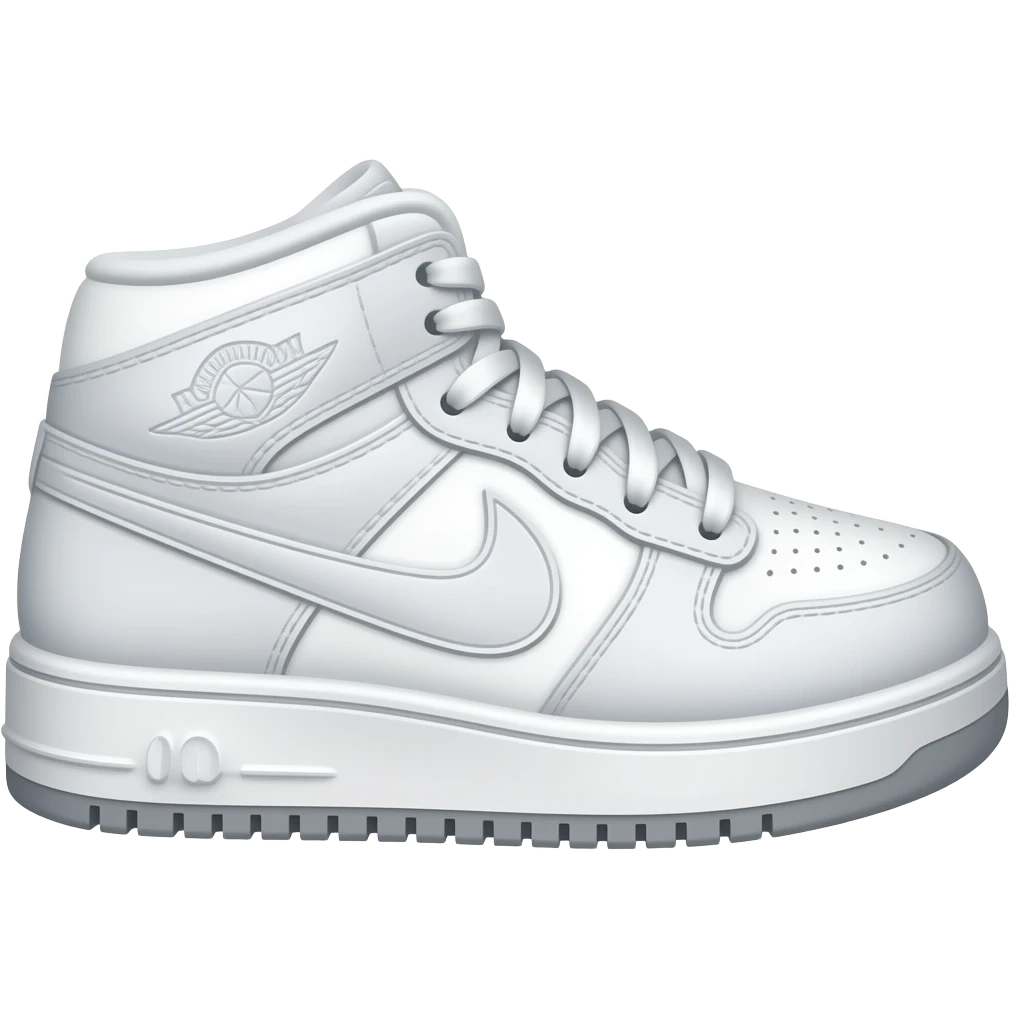 drawing of an outlined sneaker emoji