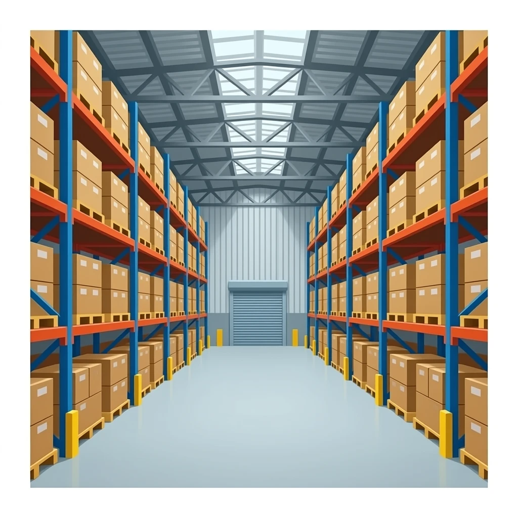 storage service in a big warehouse emoji