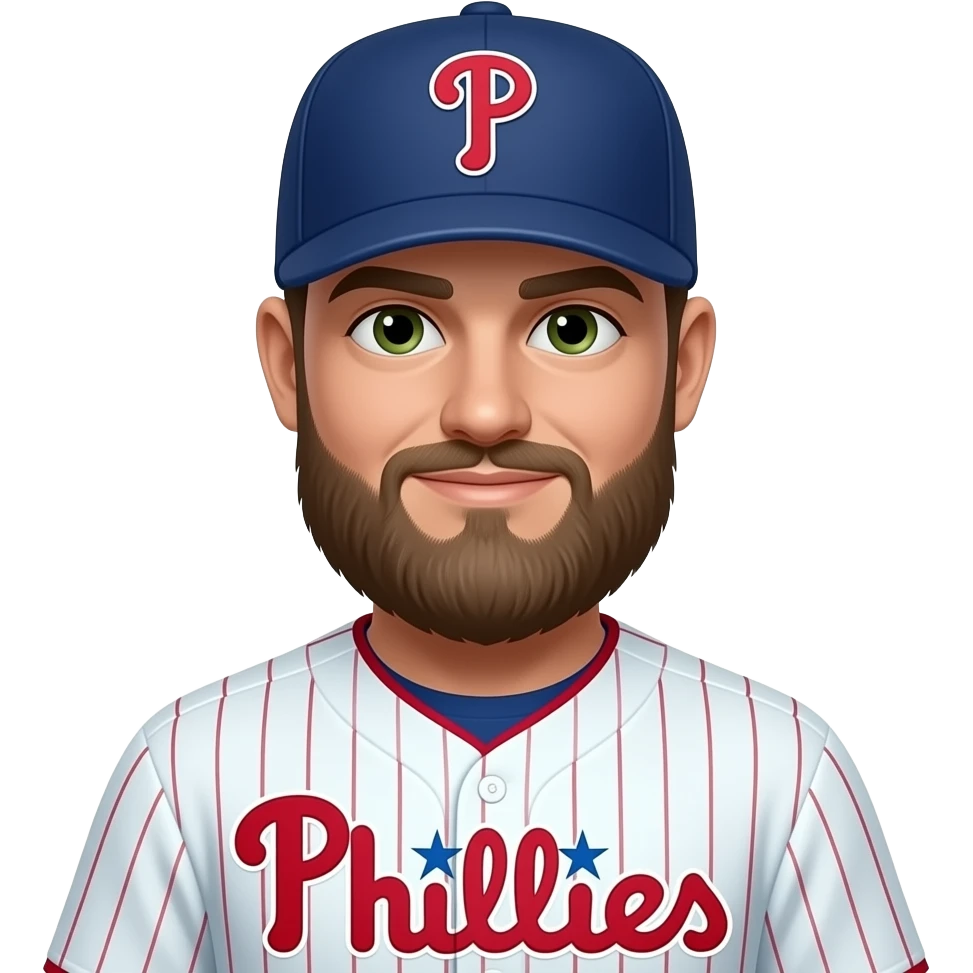 Brandon marsh Phillies beard green eyes emoji