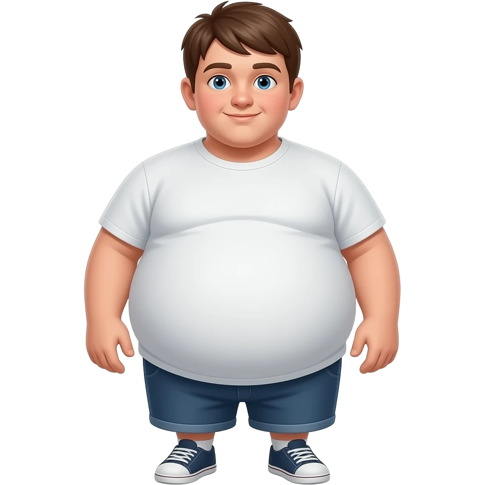 Zrób chłopak 13 latek bardzo ogromnym brzuchem jak ogromny balon emoji