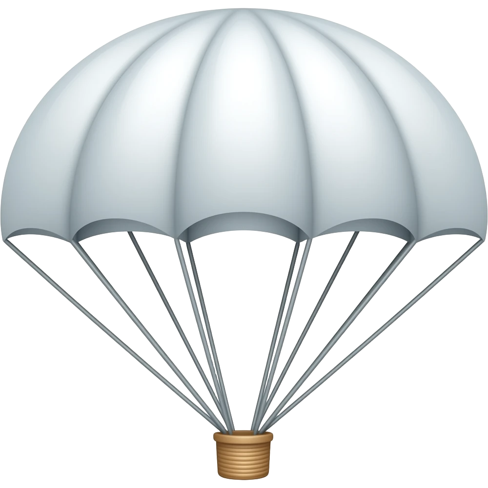 The white parachute emoji