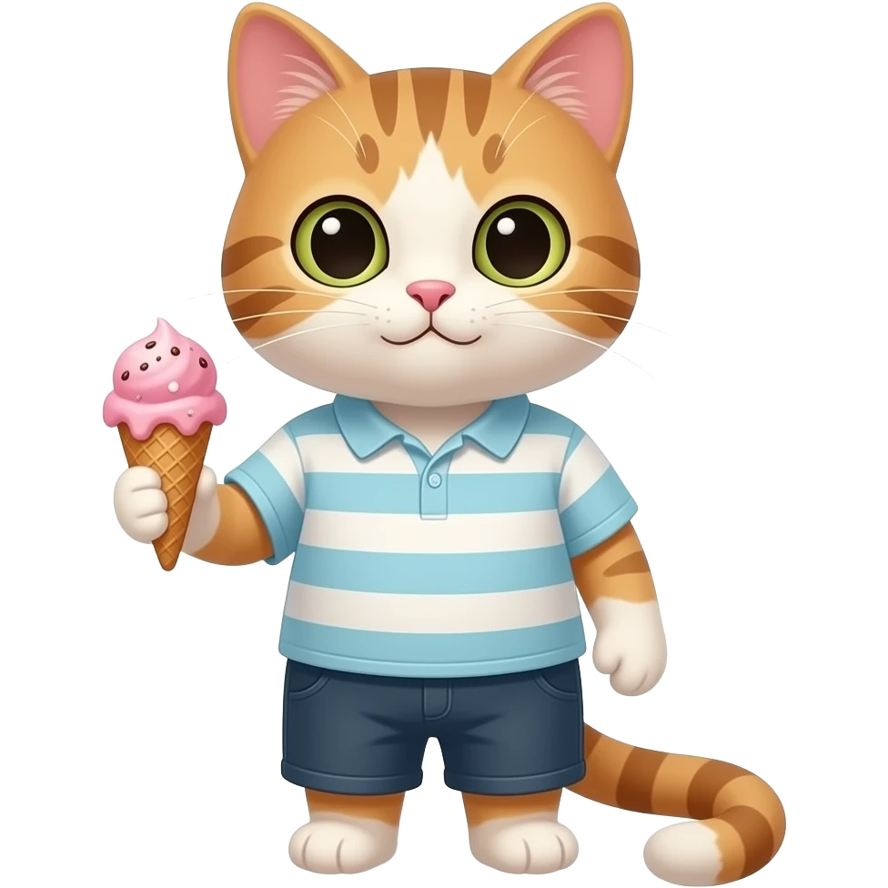 cat small ice cream emoji