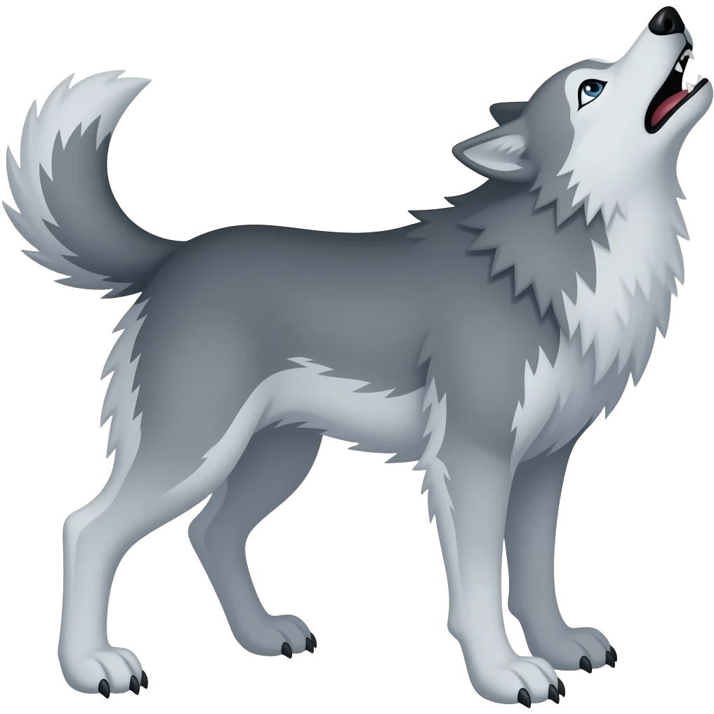 Howling wolf emoji emoji