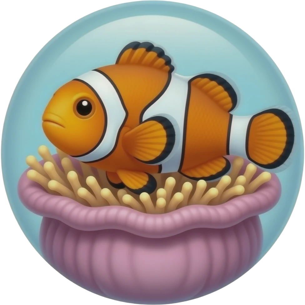 Anémone de mer poisson clown emoji