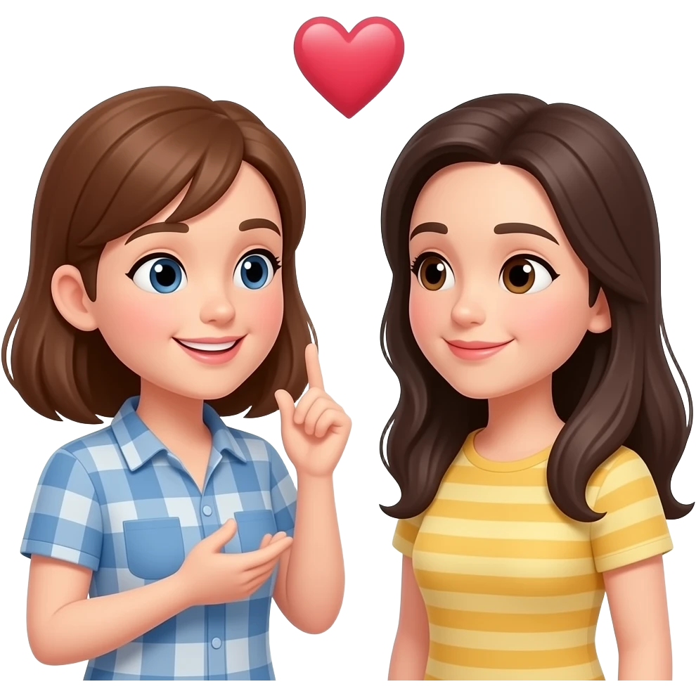 two people chatting aboput love emoji