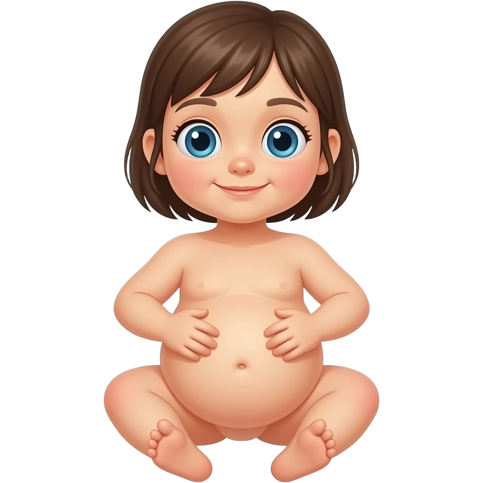 Toodler naked opens her butt emoji