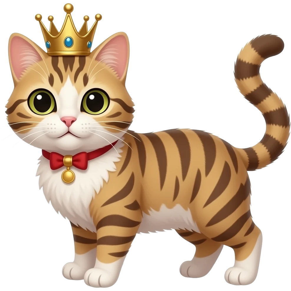 cat wearing crown emoji